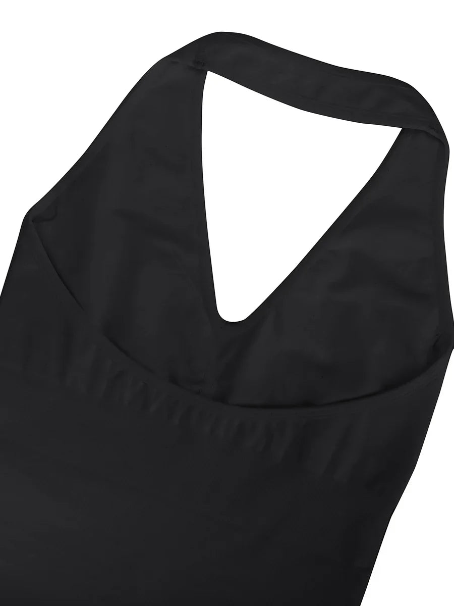 Taillenkontrolle Halterhals Shapewear Bodysuit