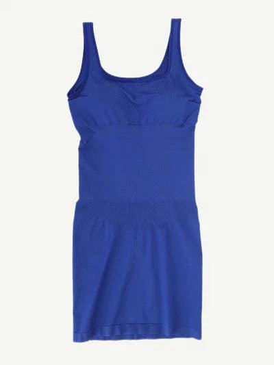 CurvyPower | UK Bodycon Square Neck Midi Dress Shapewear Bodycon With Removable Pads