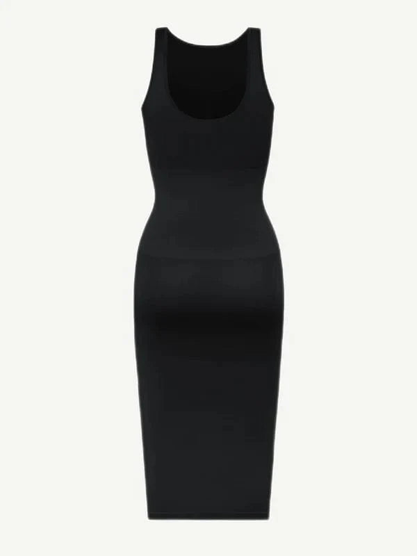 CurvyPower | UK Bodycon Tummy Control Bodycon Shapewear Midi Dress
