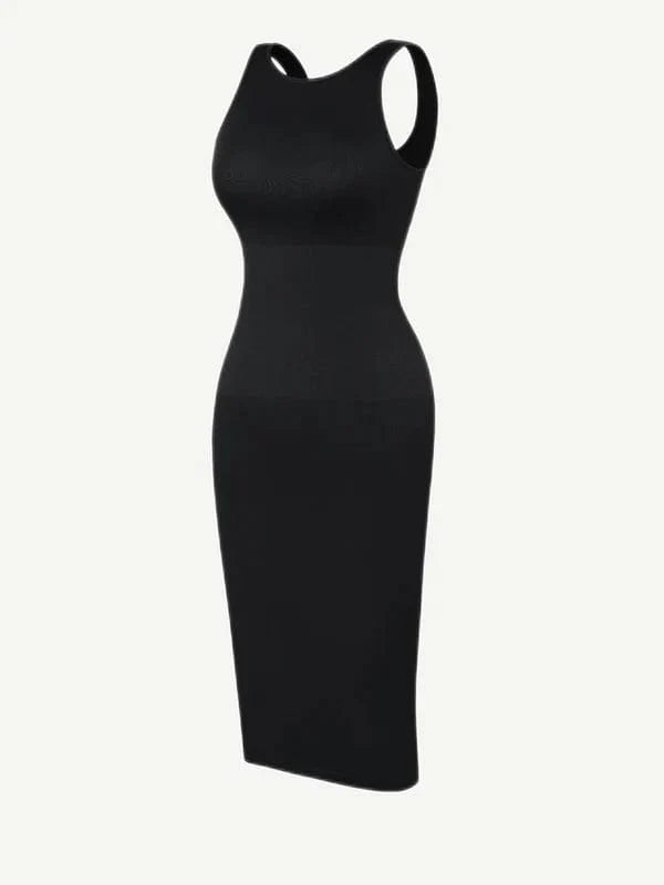 CurvyPower | UK Bodycon Tummy Control Bodycon Shapewear Midi Dress