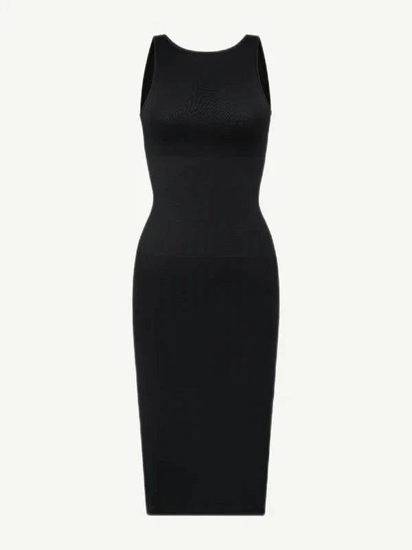 CurvyPower | UK Bodycon Tummy Control Bodycon Shapewear Midi Dress