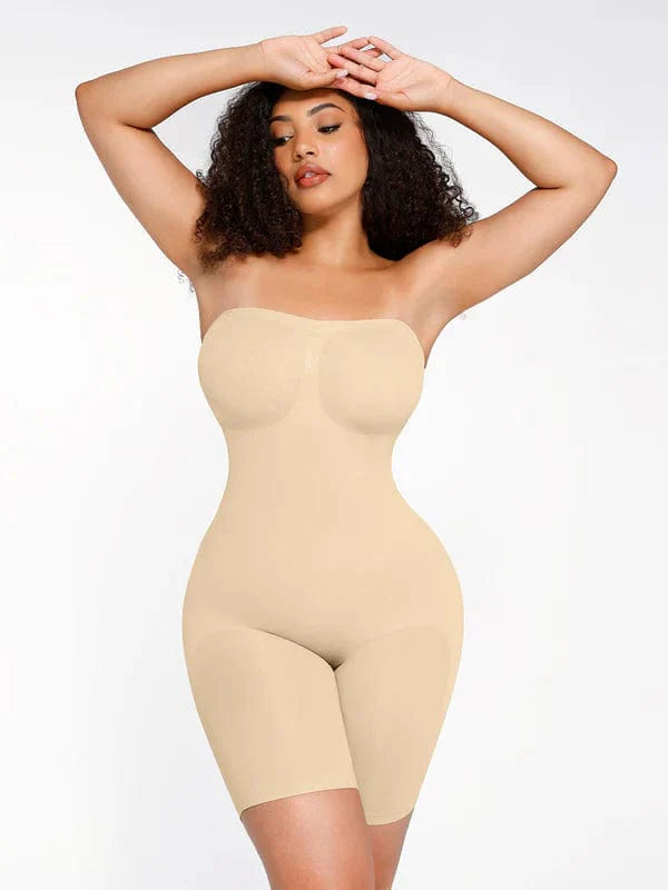CurvyPower | UK bodysuit Beige / S Sculpting Seamless Tummy Control Strapless Shapewear Bodysuit