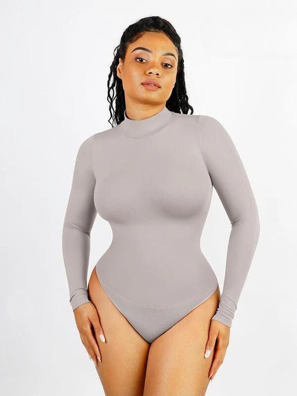 CurvyPower | UK bodysuit Dark Gray / XS/S Long Sleeve Shapewear Turtle Neck Compression Bodysuit