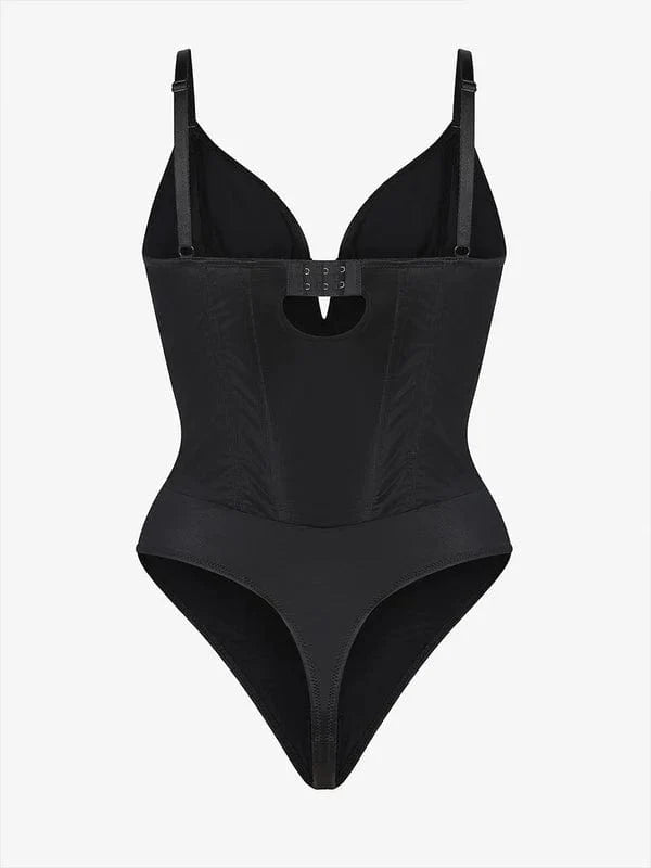 CurvyPower | UK bodysuit Deep V-Neck Tummy Control Shapewear Bodysuit