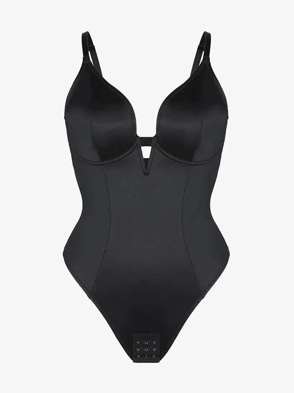 CurvyPower | UK bodysuit Deep V-Neck Tummy Control Shapewear Bodysuit
