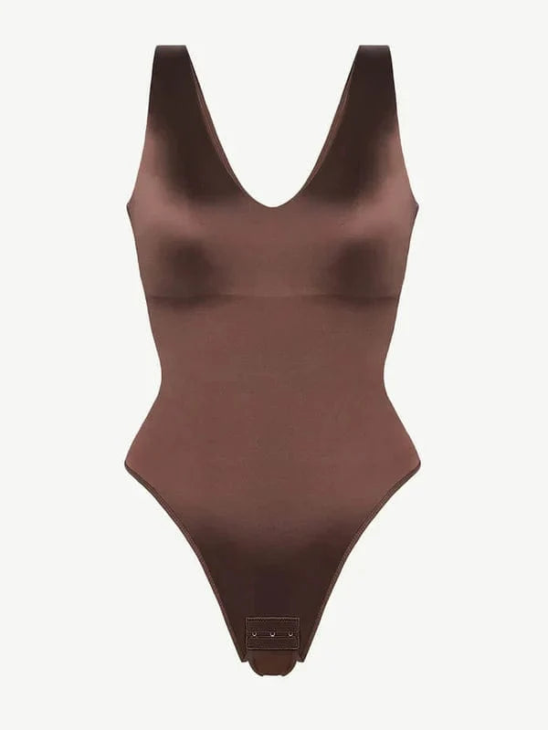 CurvyPower | UK bodysuit Deep V Neck Waist Slimming Shapewear Bodysuit