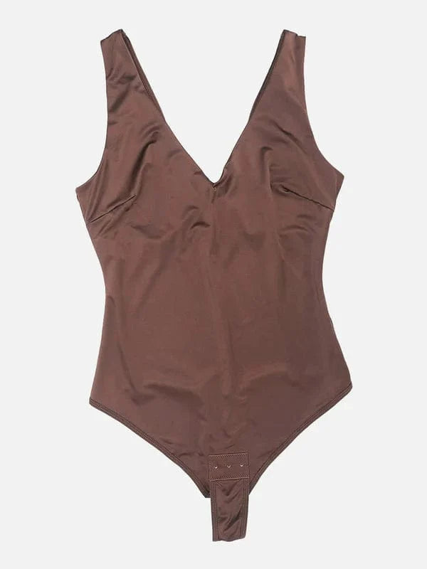 CurvyPower | UK bodysuit Deep V Neck Waist Slimming Shapewear Bodysuit