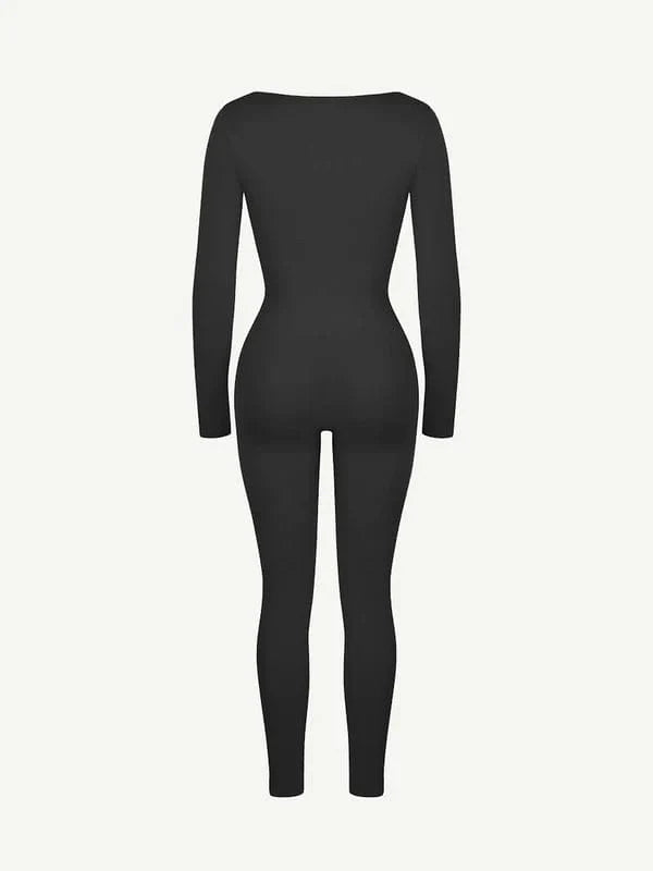 CurvyPower | UK bodysuit Deep V Whole Body Tummy Control Shaping Bodysuit