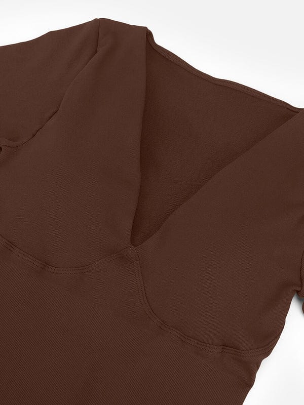 CurvyPower | UK bodysuit Deep V Whole Body Tummy Control Shaping Bodysuit
