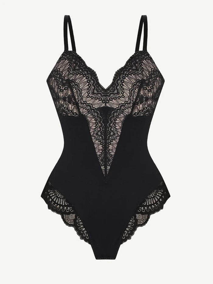 CurvyPower | UK bodysuit Elegant Lace Tummy Control Shapewear Bodysuit