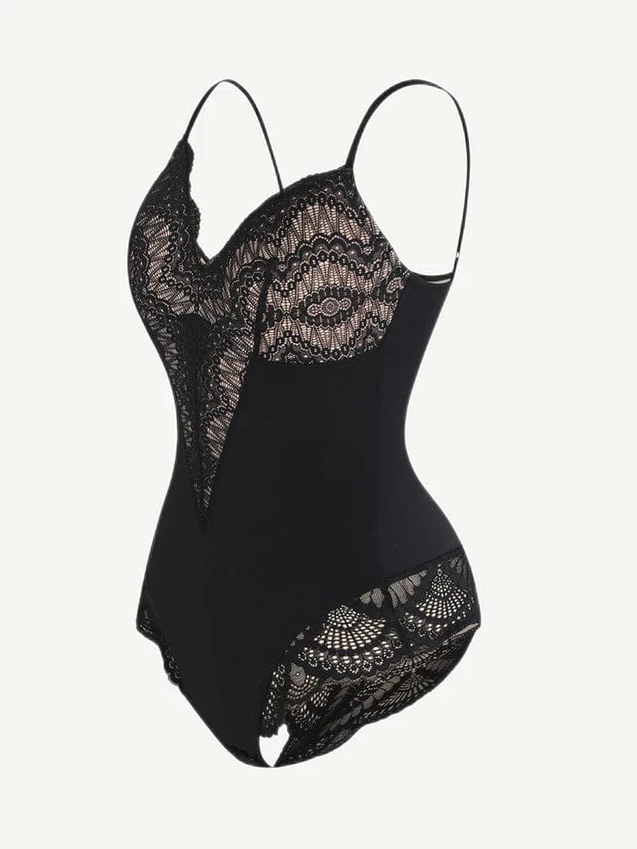 CurvyPower | UK bodysuit Elegant Lace Tummy Control Shapewear Bodysuit