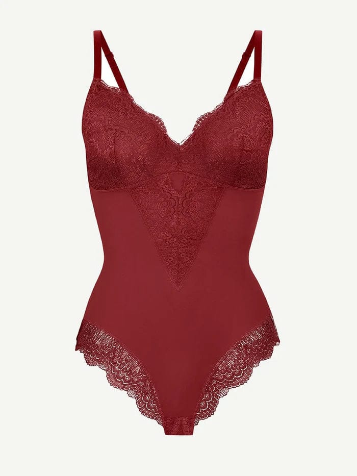 CurvyPower | UK bodysuit Elegant Lace Tummy Control Shapewear Bodysuit