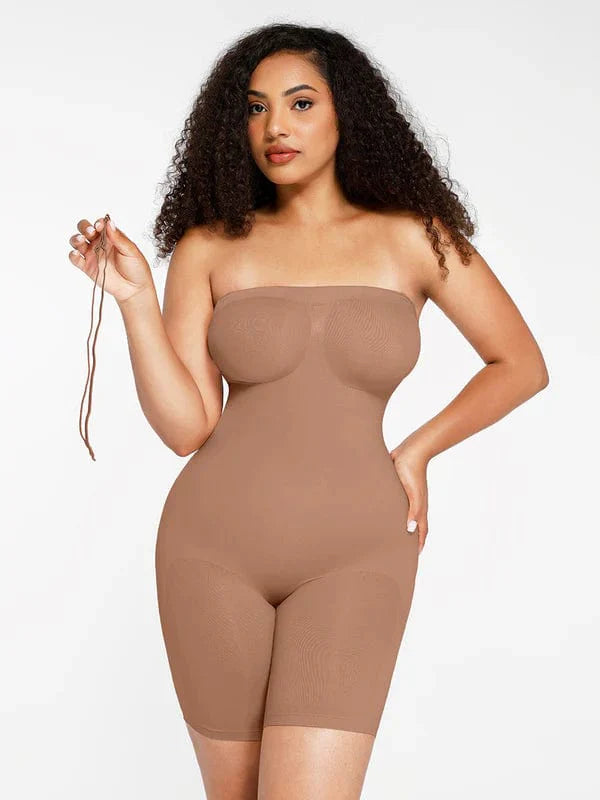 CurvyPower | UK bodysuit Light Brown / S Sculpting Seamless Tummy Control Strapless Shapewear Bodysuit