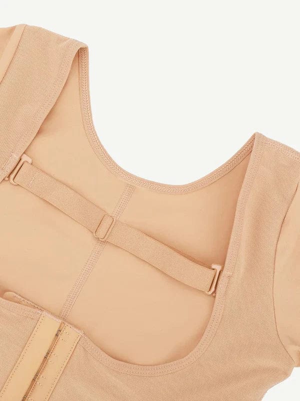 CurvyPower | UK bodysuit Long Sleeve Shapewear Bodysuit with U-Shape Post-Surgical Bust Support