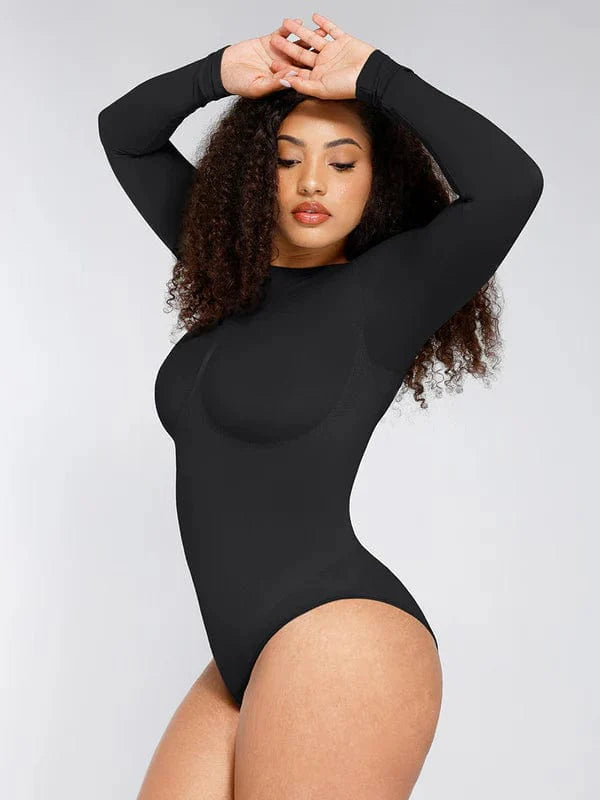 CurvyPower | UK bodysuit Long Sleeve Shapewear Tummy Control Bodysuit