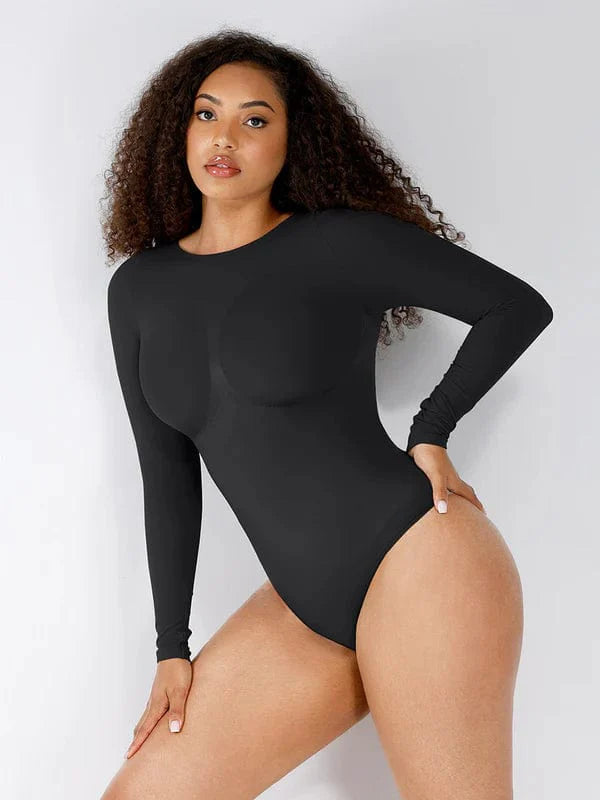 CurvyPower | UK bodysuit Long Sleeve Shapewear Tummy Control Bodysuit