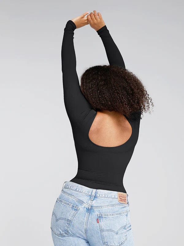 CurvyPower | UK bodysuit Long Sleeve Shapewear Tummy Control Bodysuit