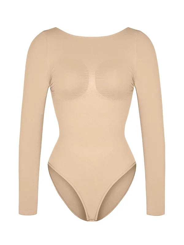 CurvyPower | UK bodysuit Long Sleeve Shapewear Tummy Control Bodysuit