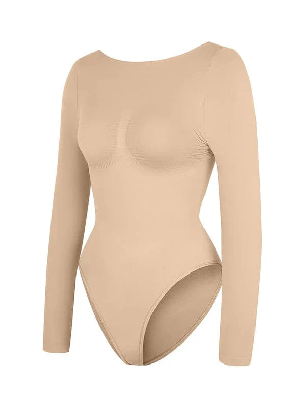 CurvyPower | UK bodysuit Long Sleeve Shapewear Tummy Control Bodysuit