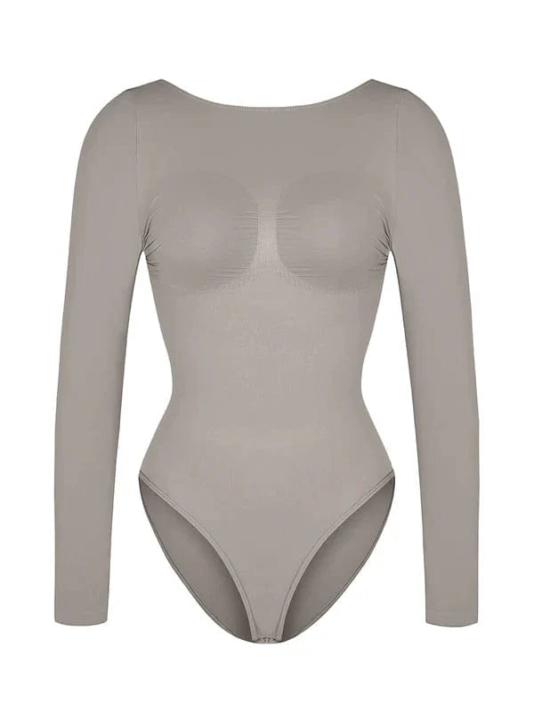 CurvyPower | UK bodysuit Long Sleeve Shapewear Tummy Control Bodysuit
