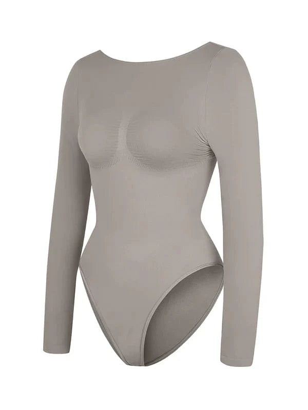 CurvyPower | UK bodysuit Long Sleeve Shapewear Tummy Control Bodysuit