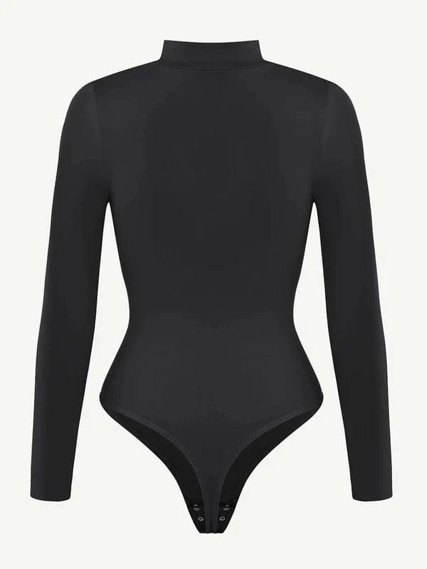 CurvyPower | UK bodysuit Long Sleeve Shapewear Turtle Neck Compression Bodysuit