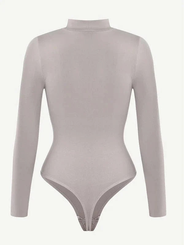 CurvyPower | UK bodysuit Long Sleeve Shapewear Turtle Neck Compression Bodysuit