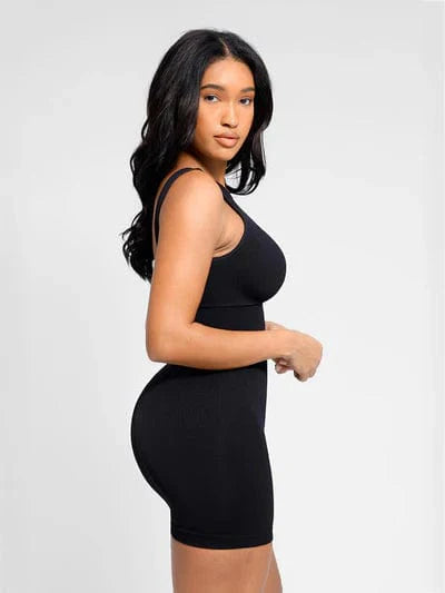 CurvyPower | UK bodysuit Low Back Shapewear Round Neck Bodysuit with Removable Pads