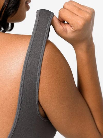 CurvyPower | UK bodysuit Low Back Shapewear Round Neck Bodysuit with Removable Pads