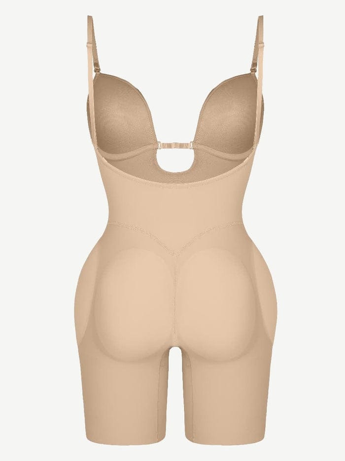 CurvyPower bodysuit Low Back Shaping Bodysuit With Removable Hip and Butt Pads