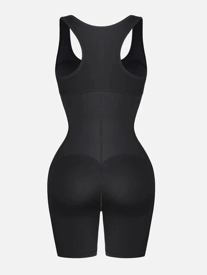 CurvyPower | UK bodysuit One Piece Shaping Bodysuit with Front Zipper and Side Pockets