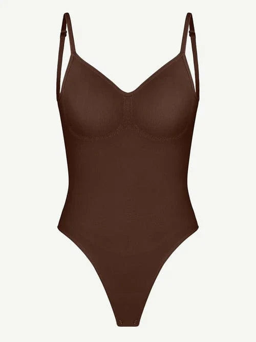 CurvyPower Bodysuit Seamless Thong Backless ShapeWear Bodysuit With Adjustable Straps