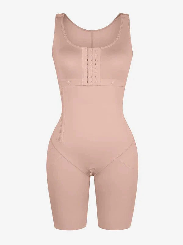 CurvyPower | UK bodysuit Shapewear Bodysuit Covering Postoperative Chest with Side Zipper