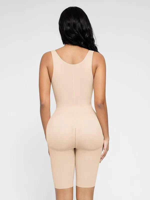 CurvyPower | UK bodysuit Shapewear Bodysuit Covering Postoperative Chest with Side Zipper