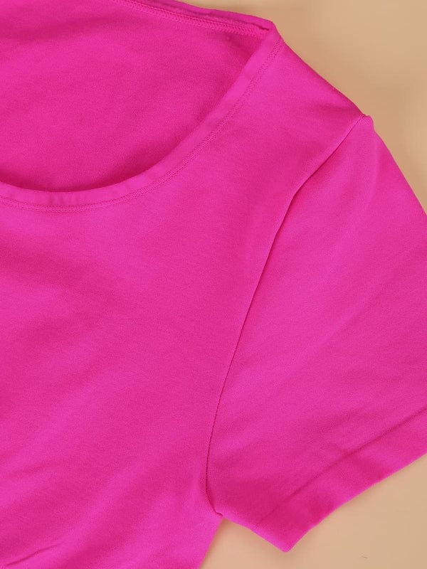 CurvyPower | UK bodysuit Short Sleeve Round Neck One Piece Thong Shapewear Bodysuit