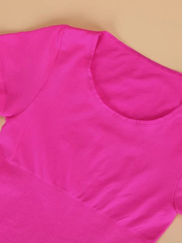 CurvyPower | UK bodysuit Short Sleeve Round Neck One Piece Thong Shapewear Bodysuit