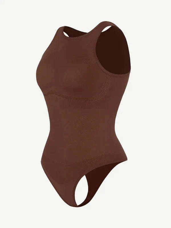 CurvyPower | UK bodysuit Sleeveless Tummy Control Shapewear Thong Bodysuit