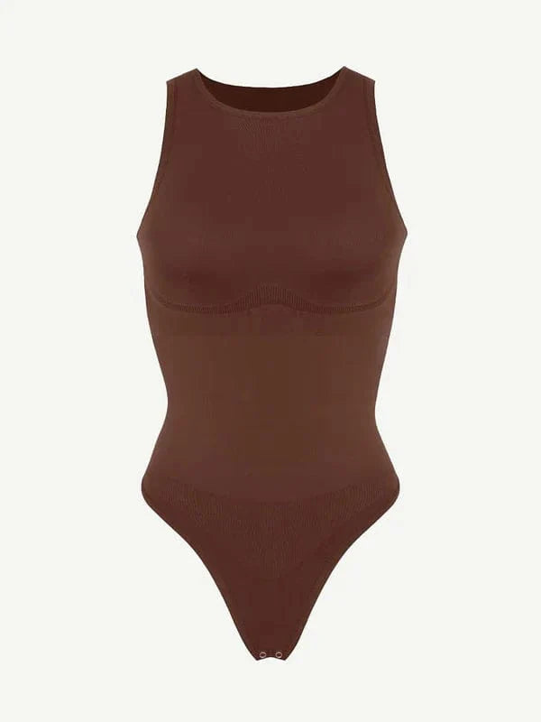 CurvyPower | UK bodysuit Sleeveless Tummy Control Shapewear Thong Bodysuit