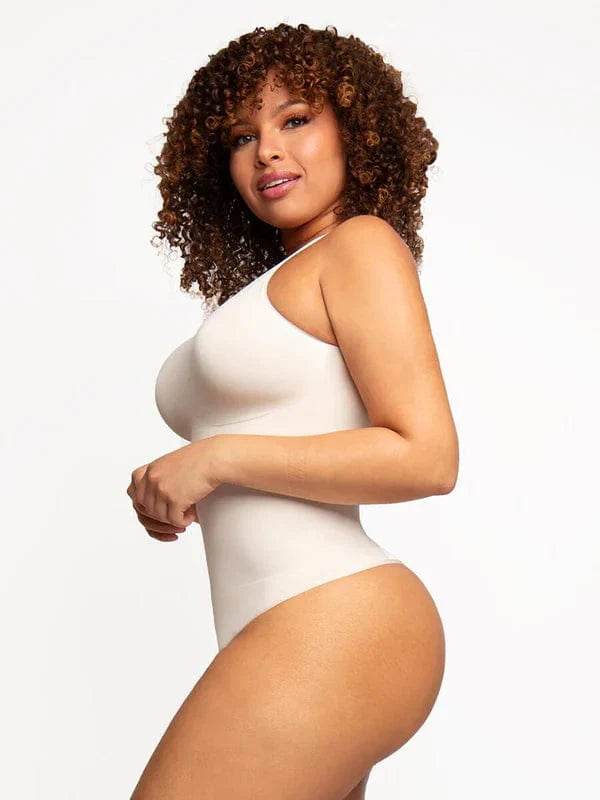 CurvyPower | UK bodysuit Sleeveless Tummy Control Shapewear Thong Bodysuit