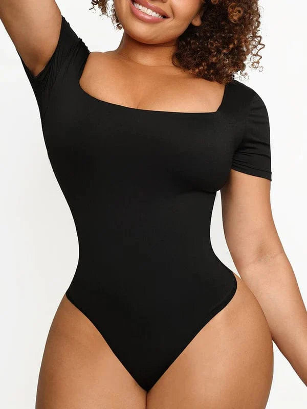 CurvyPower | UK bodysuit Square Neck Shapewear Tummy Control Bodysuit