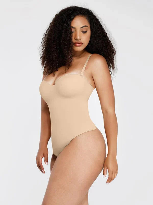 CurvyPower | UK bodysuit Strapless Underwire One-Piece Tummy Control Bodysuit Shapewear