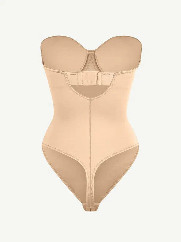 CurvyPower | UK bodysuit Strapless Underwire One-Piece Tummy Control Bodysuit Shapewear