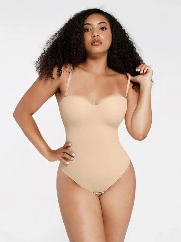 CurvyPower | UK bodysuit Strapless Underwire One-Piece Tummy Control Bodysuit Shapewear