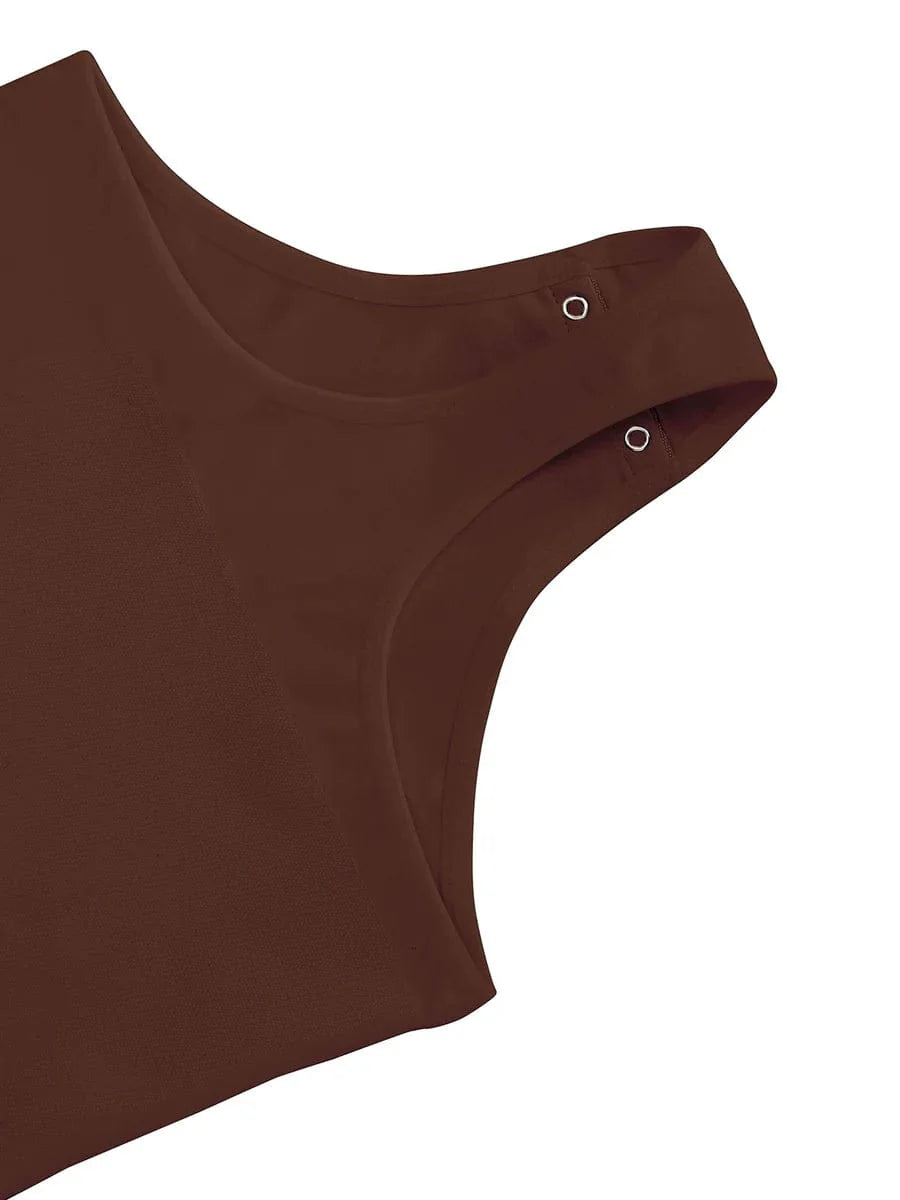 CurvyPower | UK bodysuit Waist Control Hanging Neck Shapewear Bodysuit