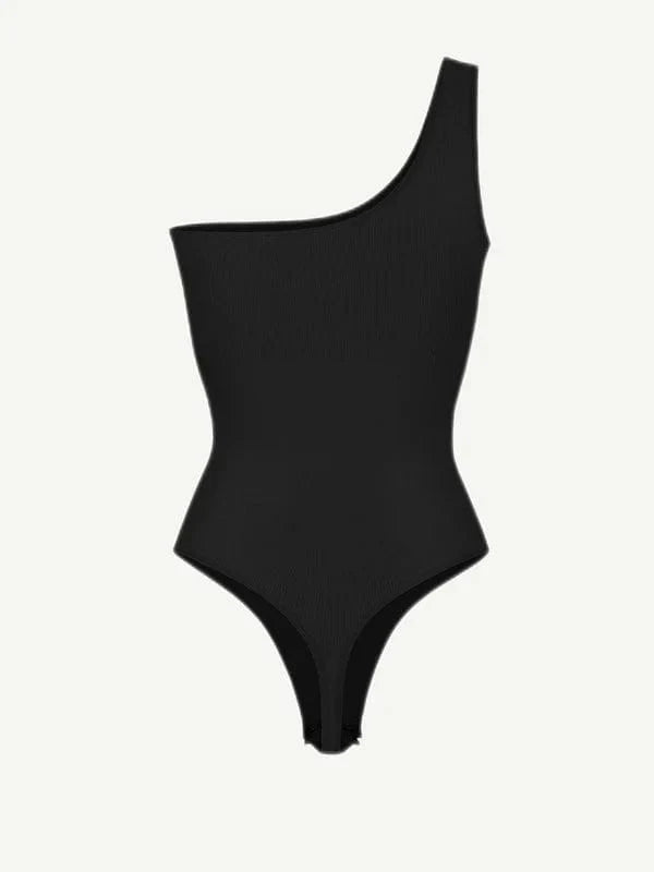 CurvyPower | UK bodysuit Waist-Sculpting Tummy Control One-Shoulder Shapewear Bodysuit