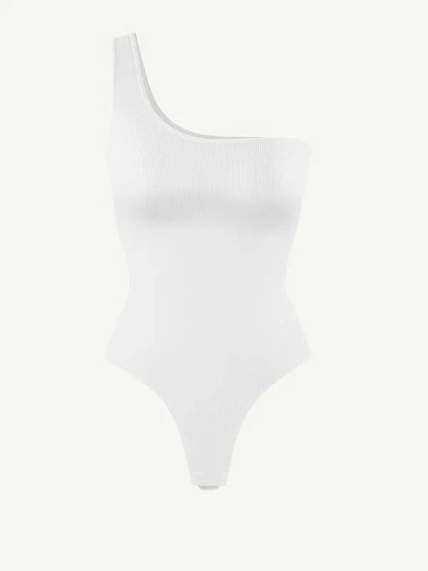 CurvyPower | UK bodysuit Waist-Sculpting Tummy Control One-Shoulder Shapewear Bodysuit