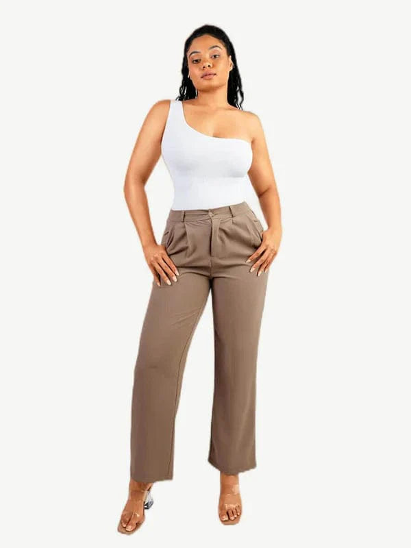 CurvyPower | UK bodysuit Waist-Sculpting Tummy Control One-Shoulder Shapewear Bodysuit