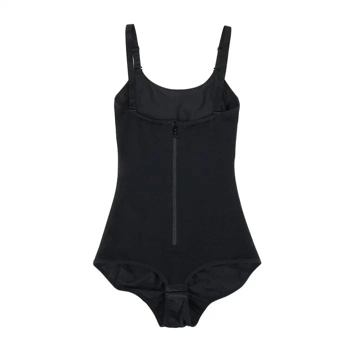 CurvyPower | UK bodysuit Waist Trainer Shapewear with Front Zipper and Adjustable Strap Bodysuit
