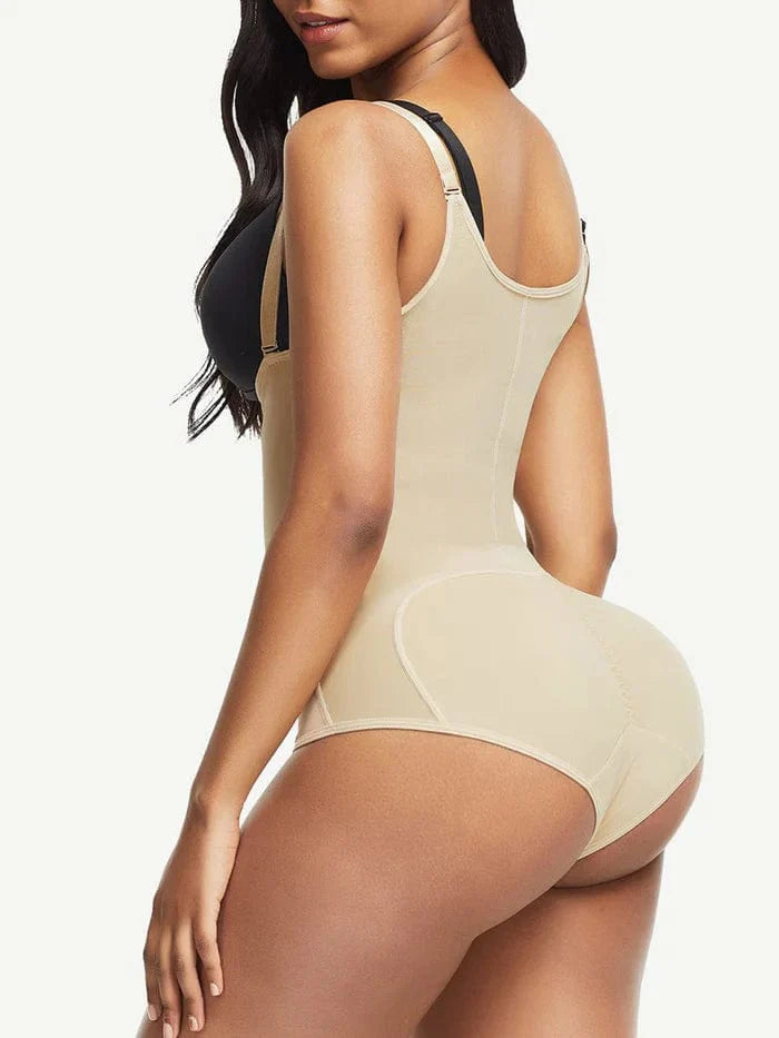CurvyPower | UK bodysuit Waist Trainer Shapewear with Front Zipper and Adjustable Strap Bodysuit