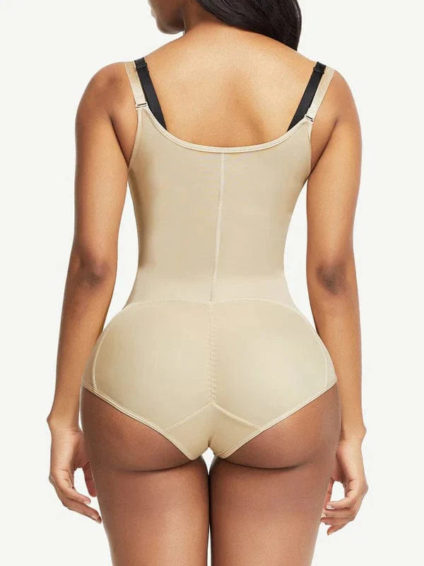CurvyPower | UK bodysuit Waist Trainer Shapewear with Front Zipper and Adjustable Strap Bodysuit
